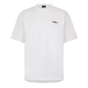 Paul Smith Unisex Adult Embroidered Logo  Cotton T-Shirt / White